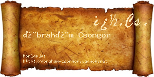 Ábrahám Csongor névjegykártya