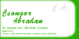 csongor abraham business card