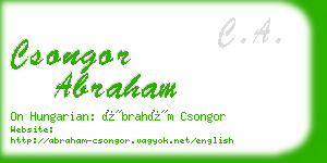 csongor abraham business card
